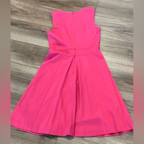 NWT! Brooks Brothers Pink Scoop Neck Fit and Flare Midi Dress Size 6 - Picture 2 of 9